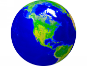 Globus (USA-zentriert) Vegetation 1600x1200